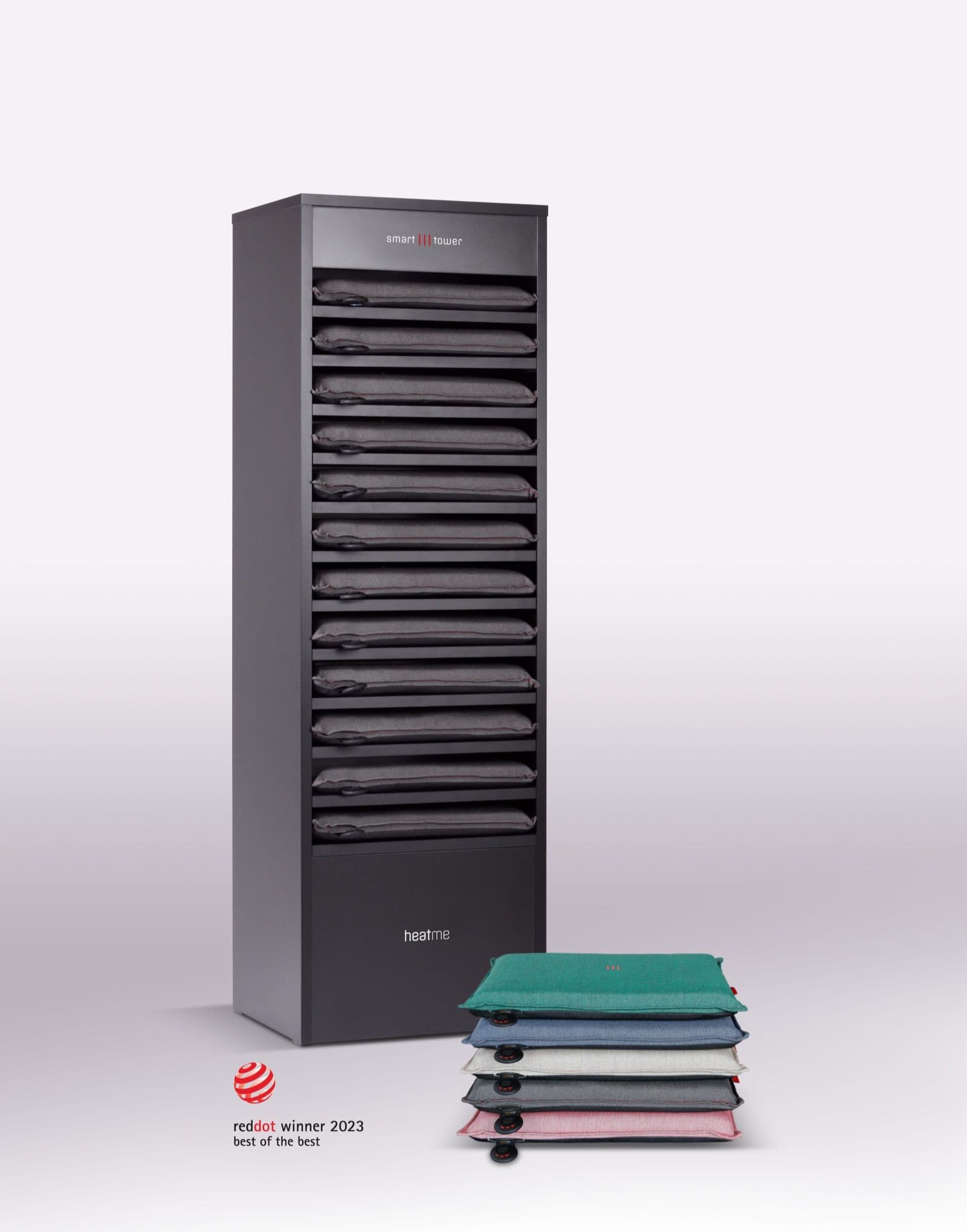 heatme Smart Ladeturm — induktive Ladung für bis zu 10 Kissen